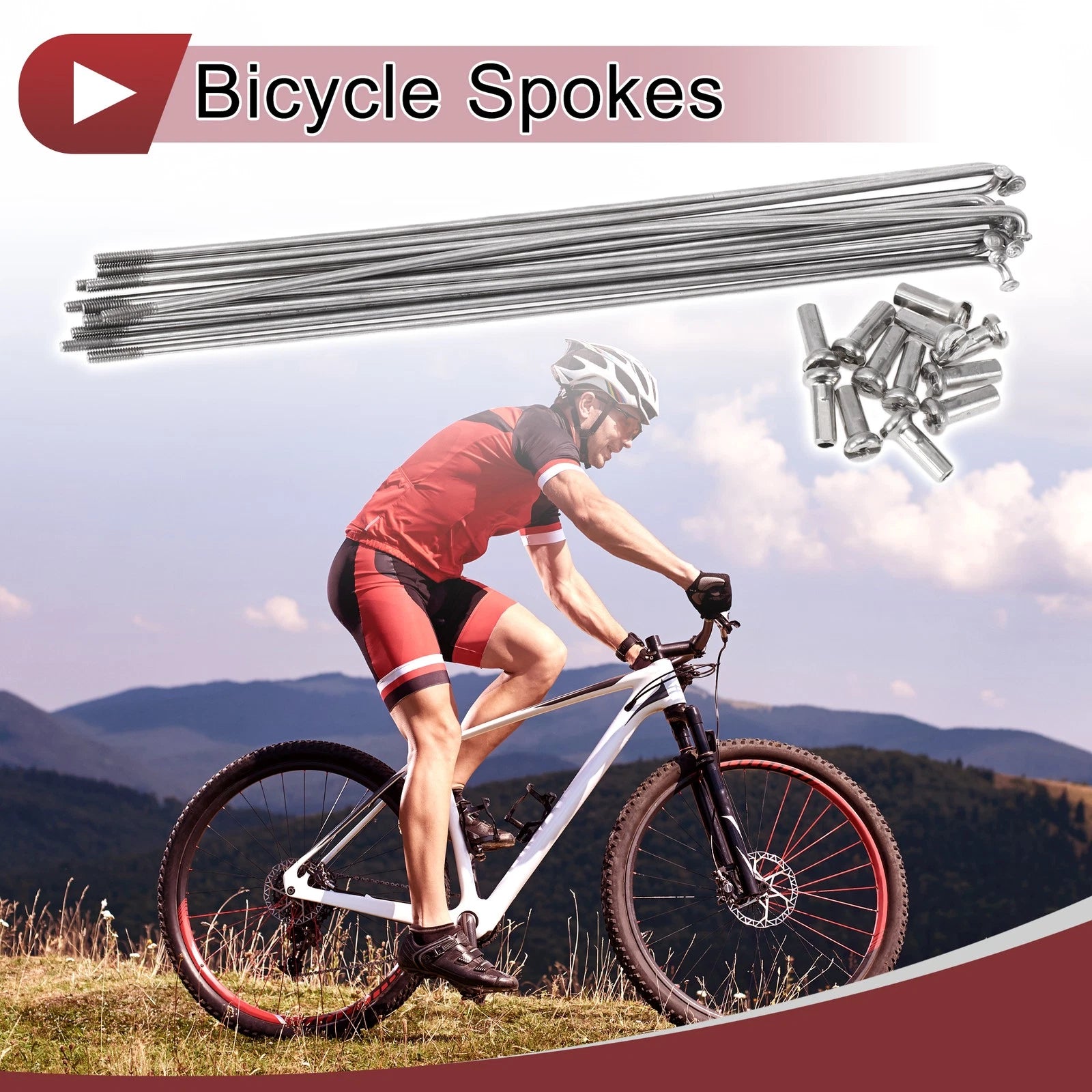 Bicycle Wheel Spokes Set 165mm Stainless Steel for 14G 12 Pack (1990–2000)