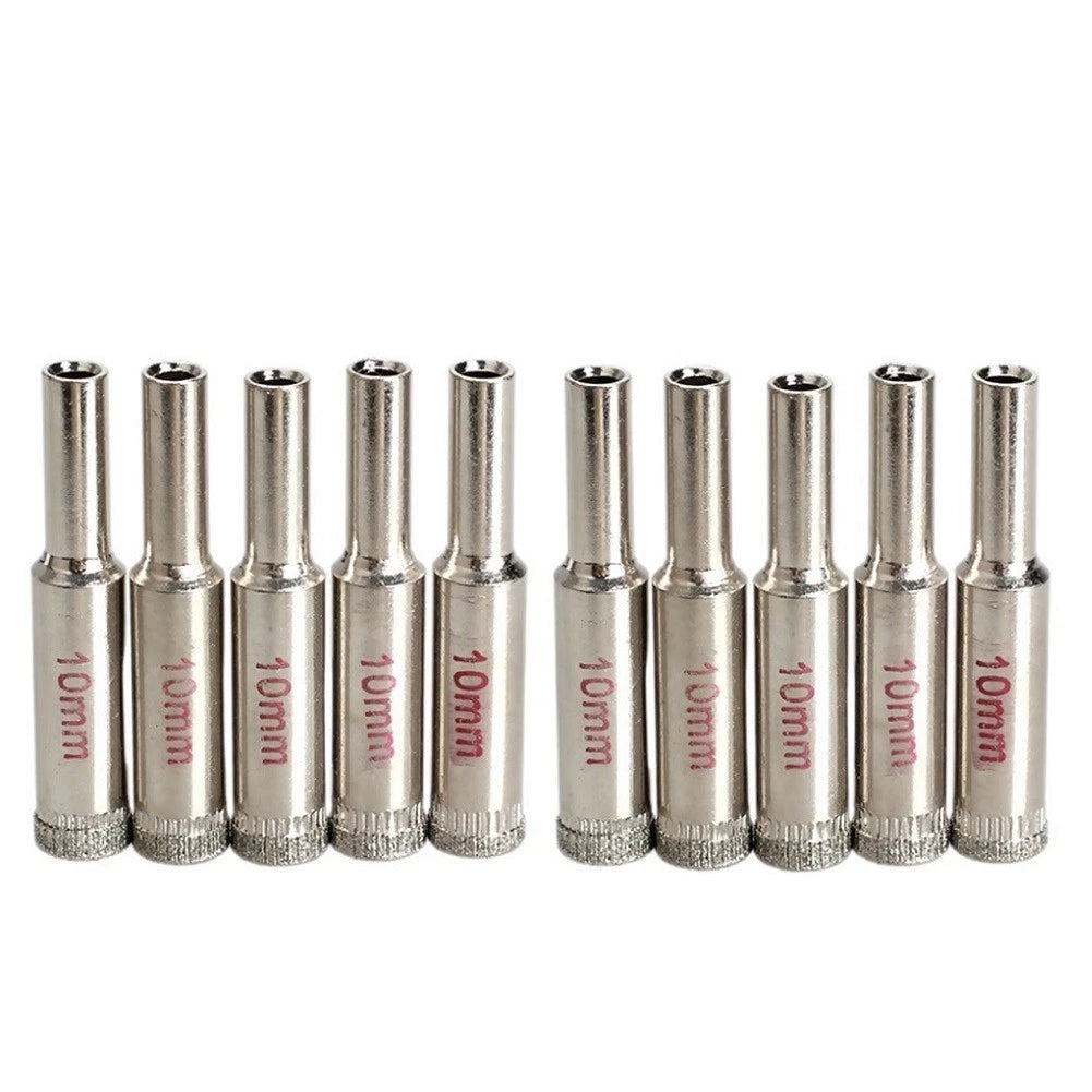 10pcs Diamond Coated Glass Drill Bits for Ceramic Granite Marble
