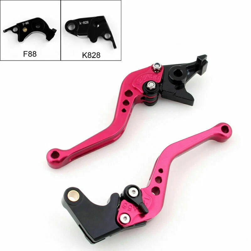 Short Brake Clutch Lever for Kawasaki ZX10R (2006–2014), ZX6R, Z1000 (2007–2014) Red T9