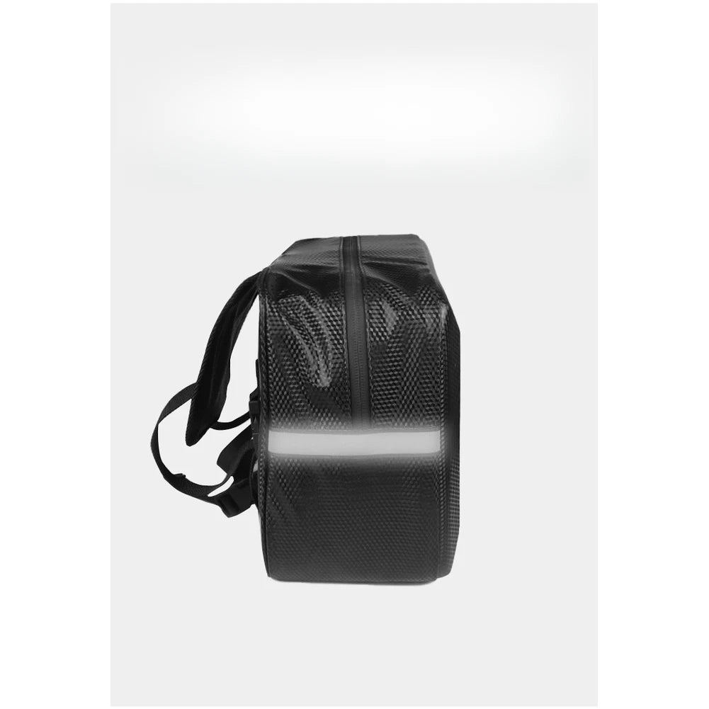 Electric Bike Rear Storage Bag Waterproof PU Leather Hard Shell 35x25x13cm