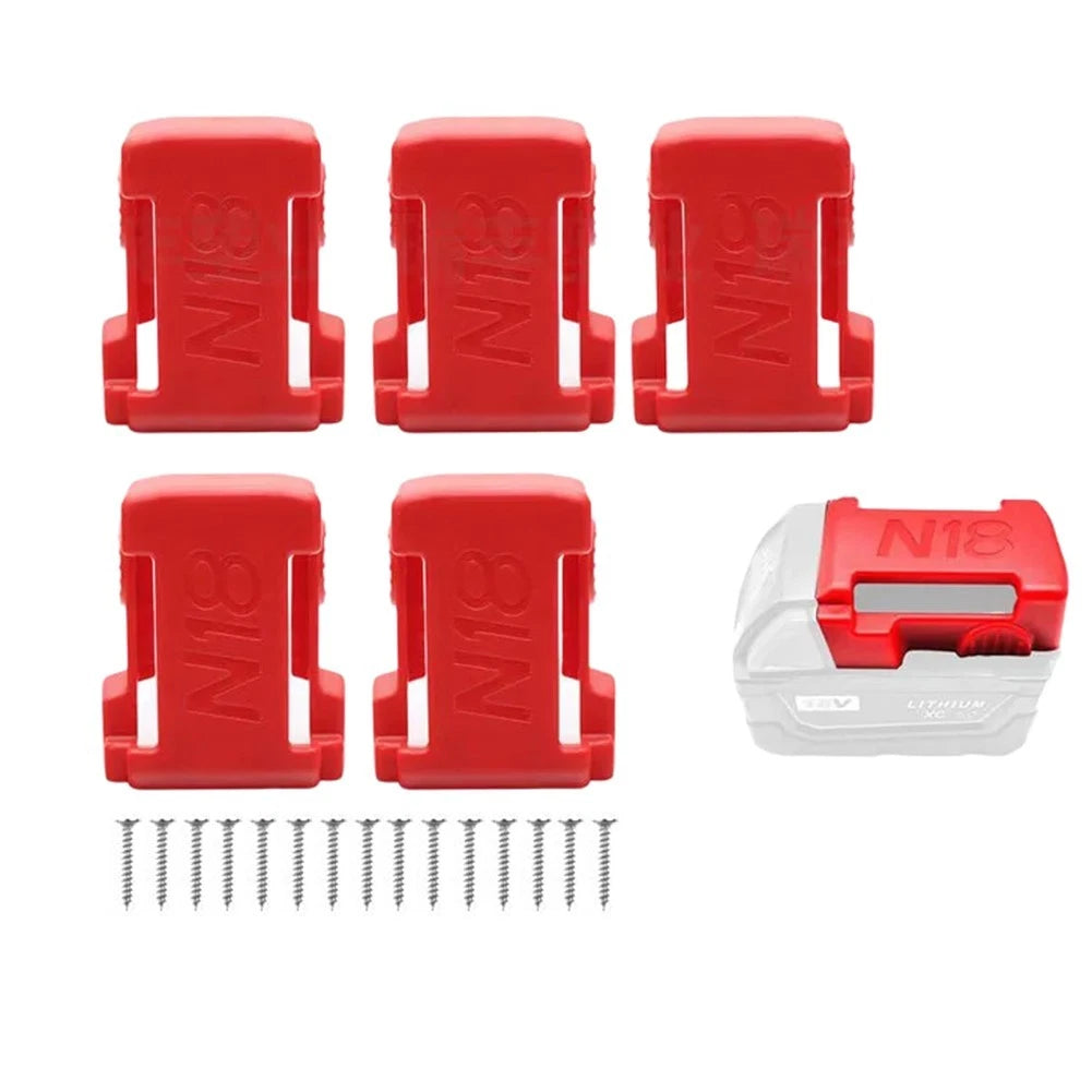 Organizer for 18V Tool Batteries with Belt Clip Holder