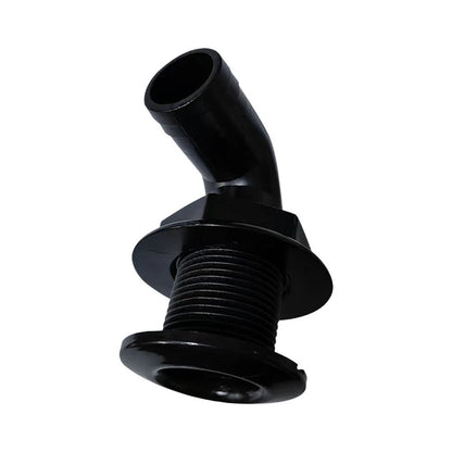 Set of 4 Black Plastic Thru Hull Fittings 90 Degree for Marine Applications