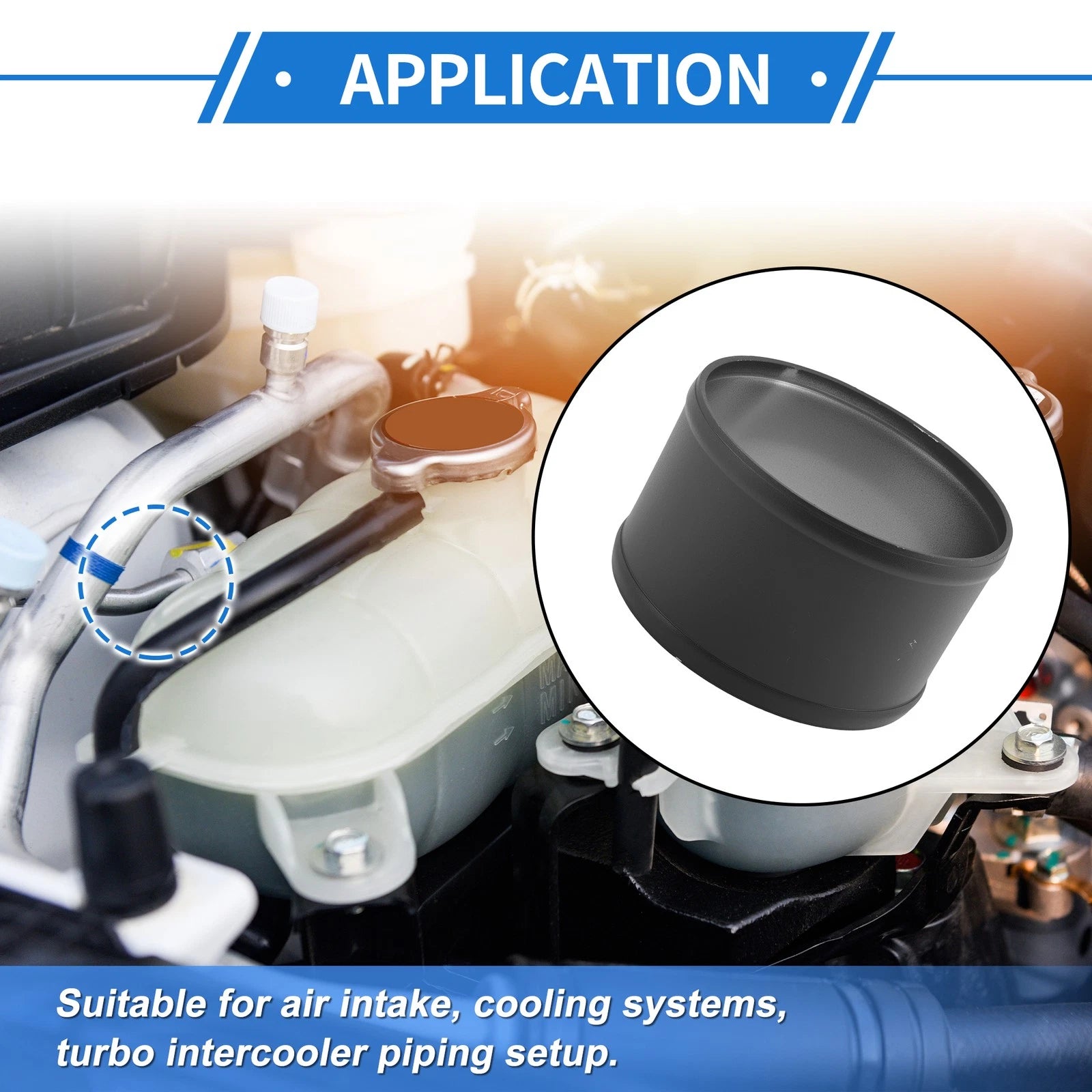 5" OD Intercooler Pipe for Universal Applications (0° Angle, 3" Length)