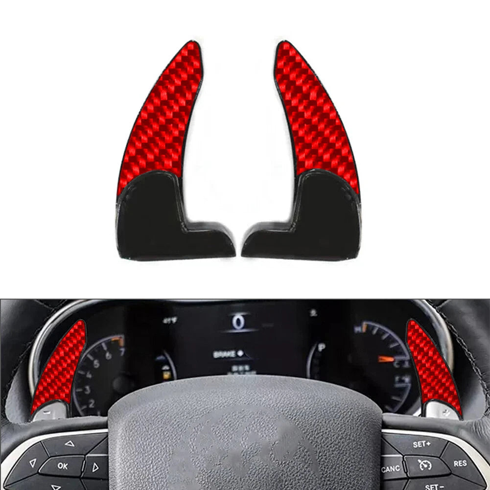 Steering Wheel Shift Paddle Extensions for Jeep Dodge Chrysler (Red)