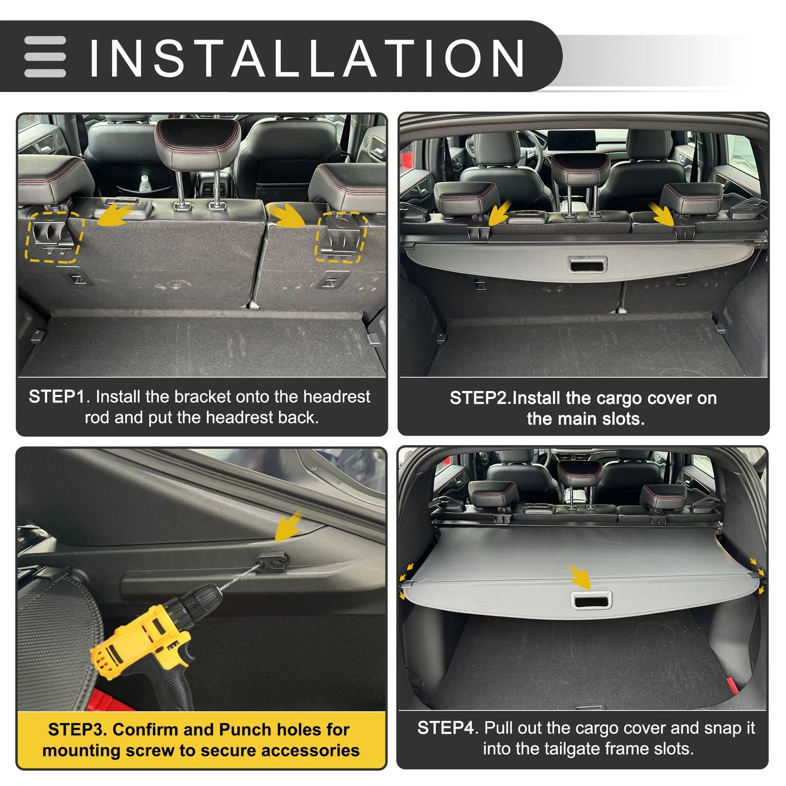Retractable Cargo Cover for BMW X1 (2023–2024) Rear Trunk Security Shield