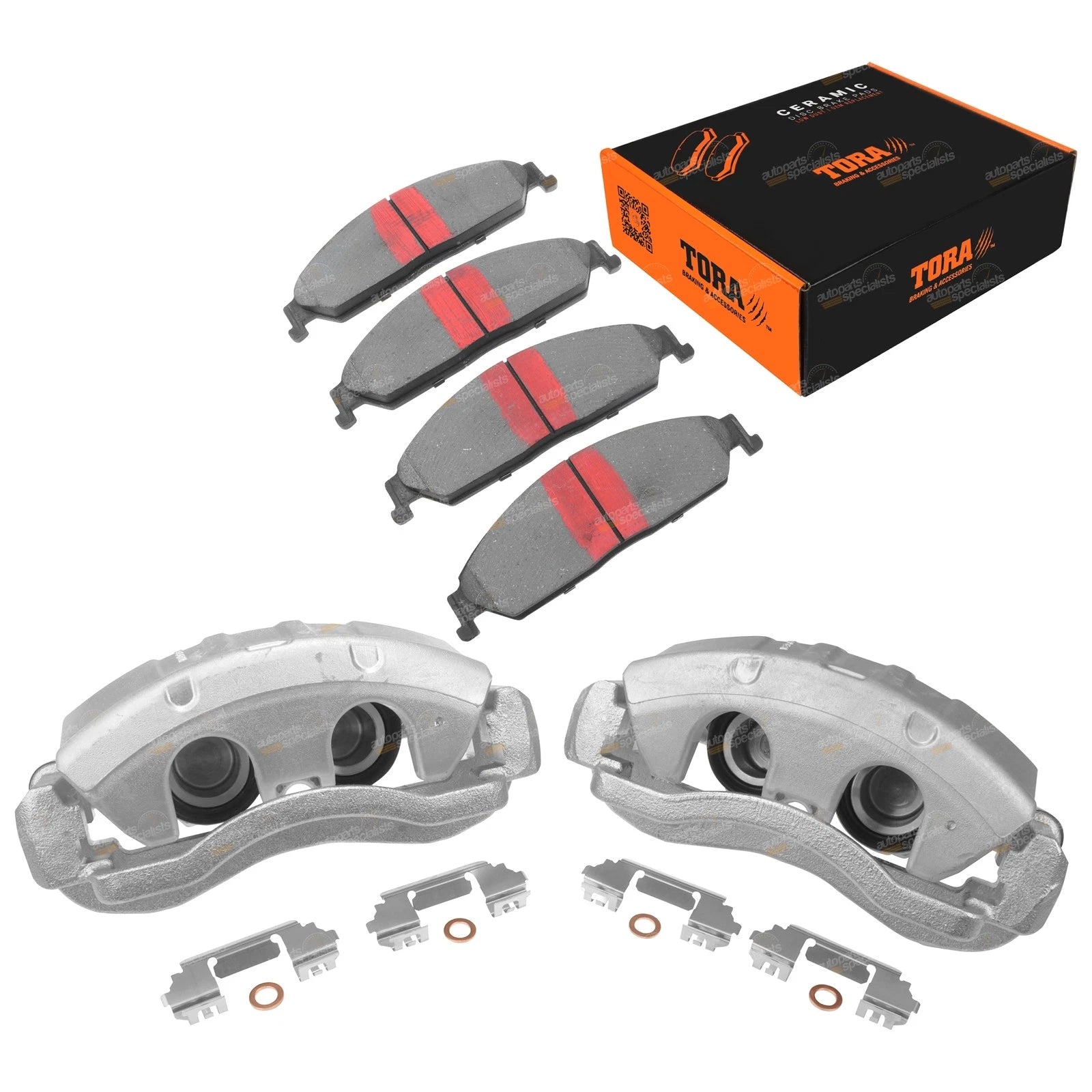 Front Disc Brake Calipers + Pads for Ford Falcon BA BF FG (2002–2014) Left + Right