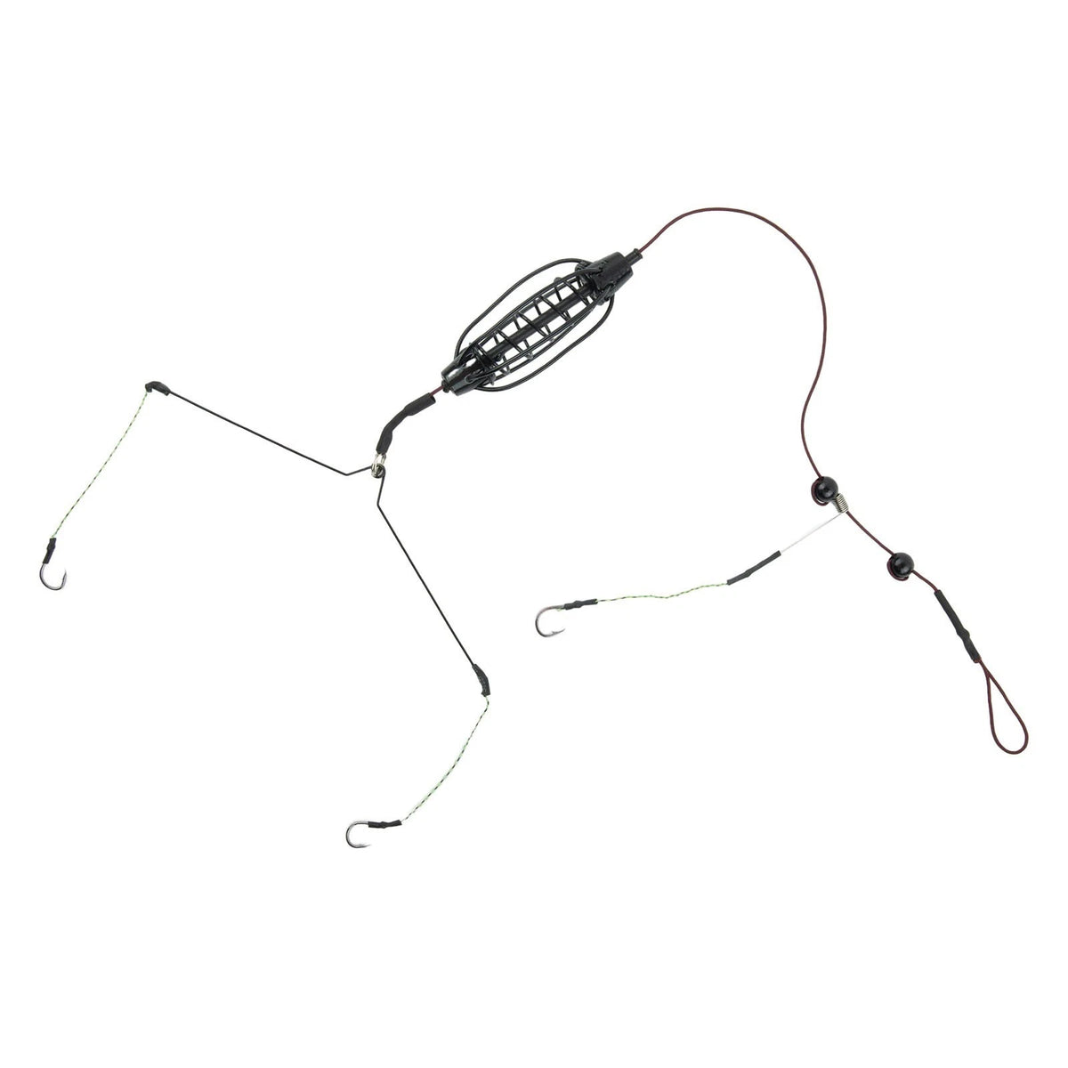 Fishing Feeder Rig Set for Carp Fishing (Cages, Hooks, Tackle Tool)