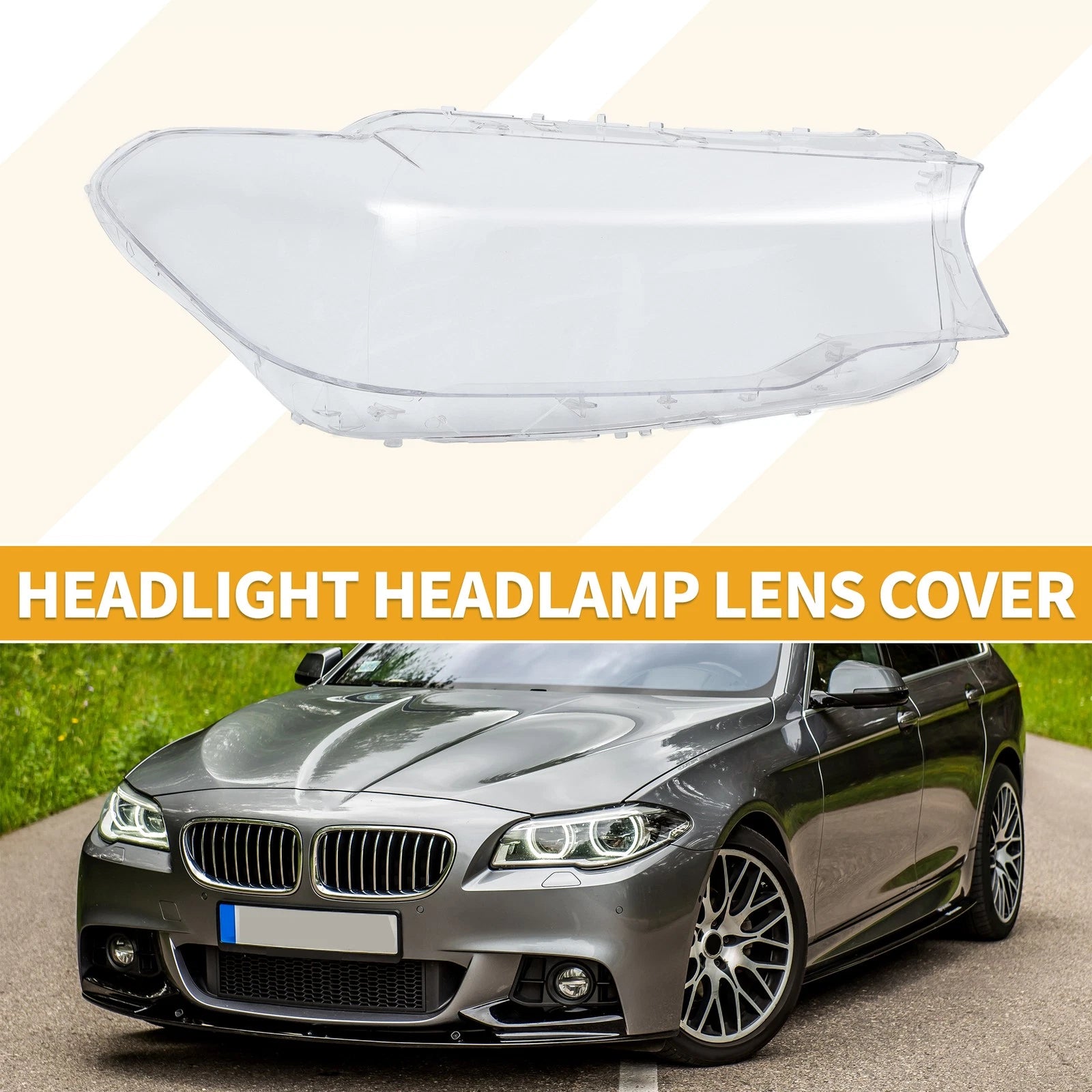 Front Right Headlight Lens Cover Replacement for BMW 5 Series (2017–2018)