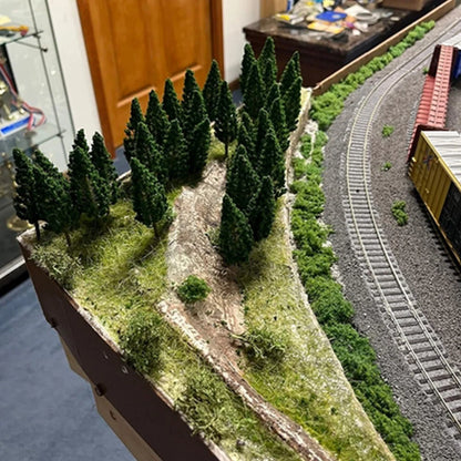50pcs 3.07" Model Pine Trees Train Railway Park Wargame Landscape Scale Scenery