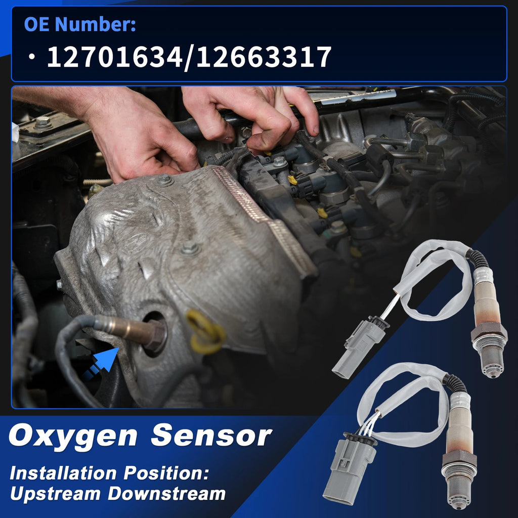 Oxygen Sensor Upstream Downstream for Chevrolet Cruze 1.4L (2016–2019) 2pcs