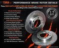 2 Front Slotted Drilled Disc Brake Rotors for Challenger (2009–2015)