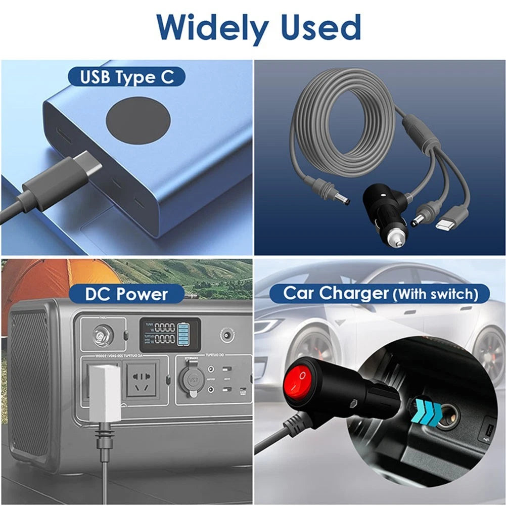 3 in 1 Waterproof DC Power Cable Adapter for Starlink Mini