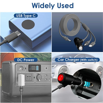 3 in 1 Waterproof DC Power Cable Adapter for Starlink Mini