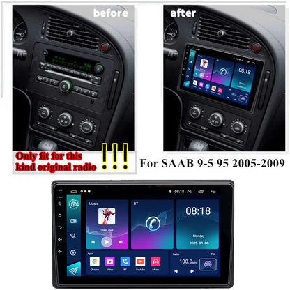 9'' Carplay Android Stereo GPS Navigation for Saab 9-5 (2005–2009)