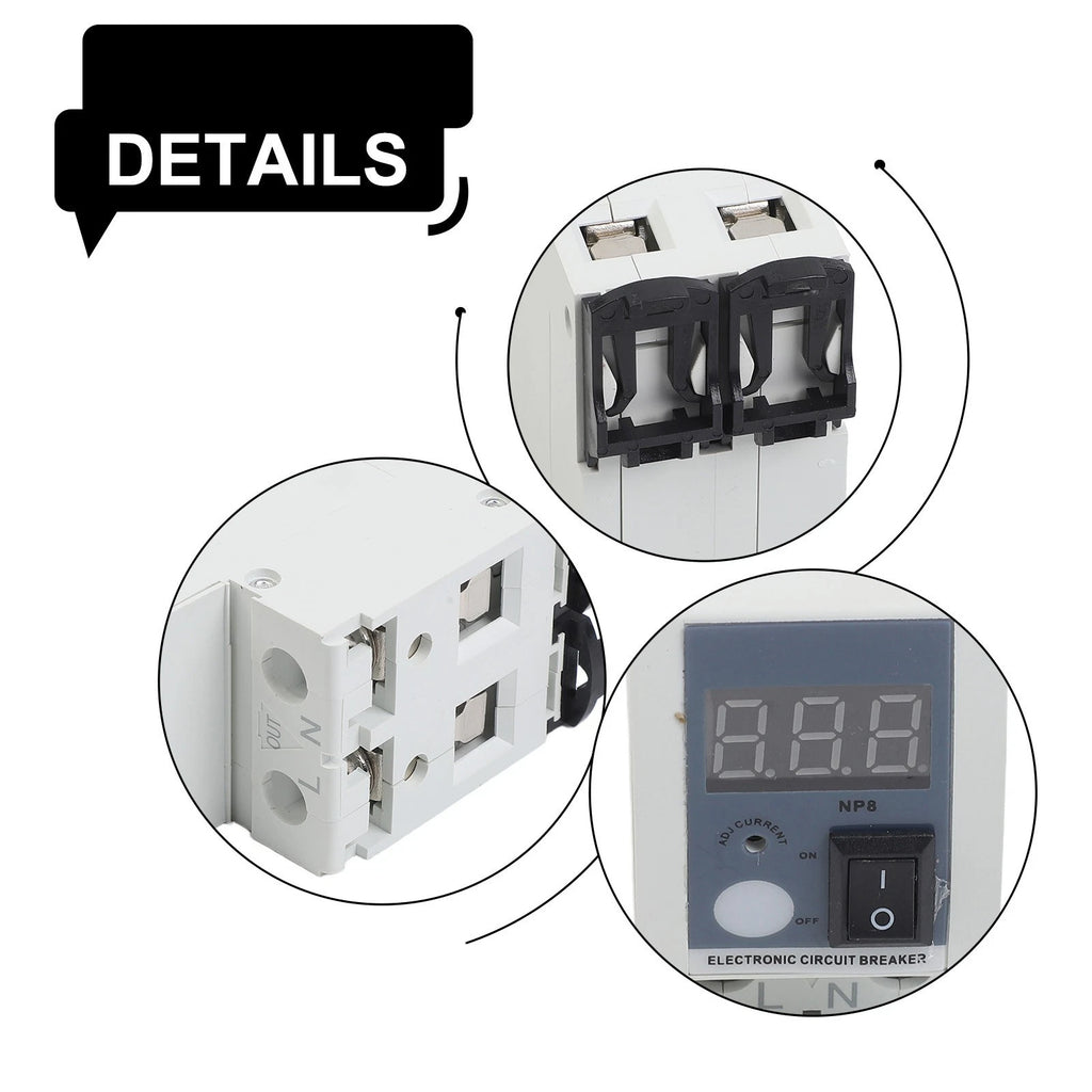 40A Current Limiter with Adjustable Range and LED Indicator for Circuit Use