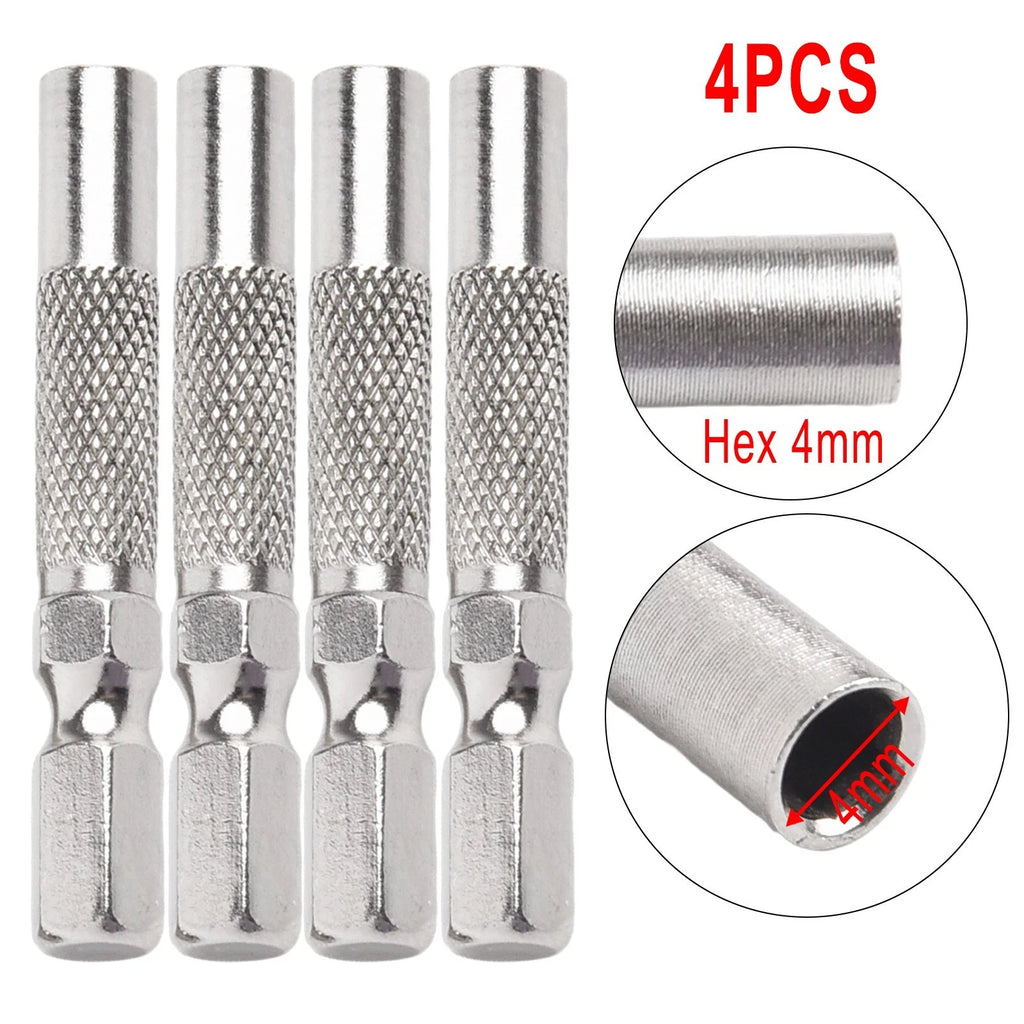 Set of 4 Hex Insert Bit Adapters for Toolbox - Chrome Vanadium Steel