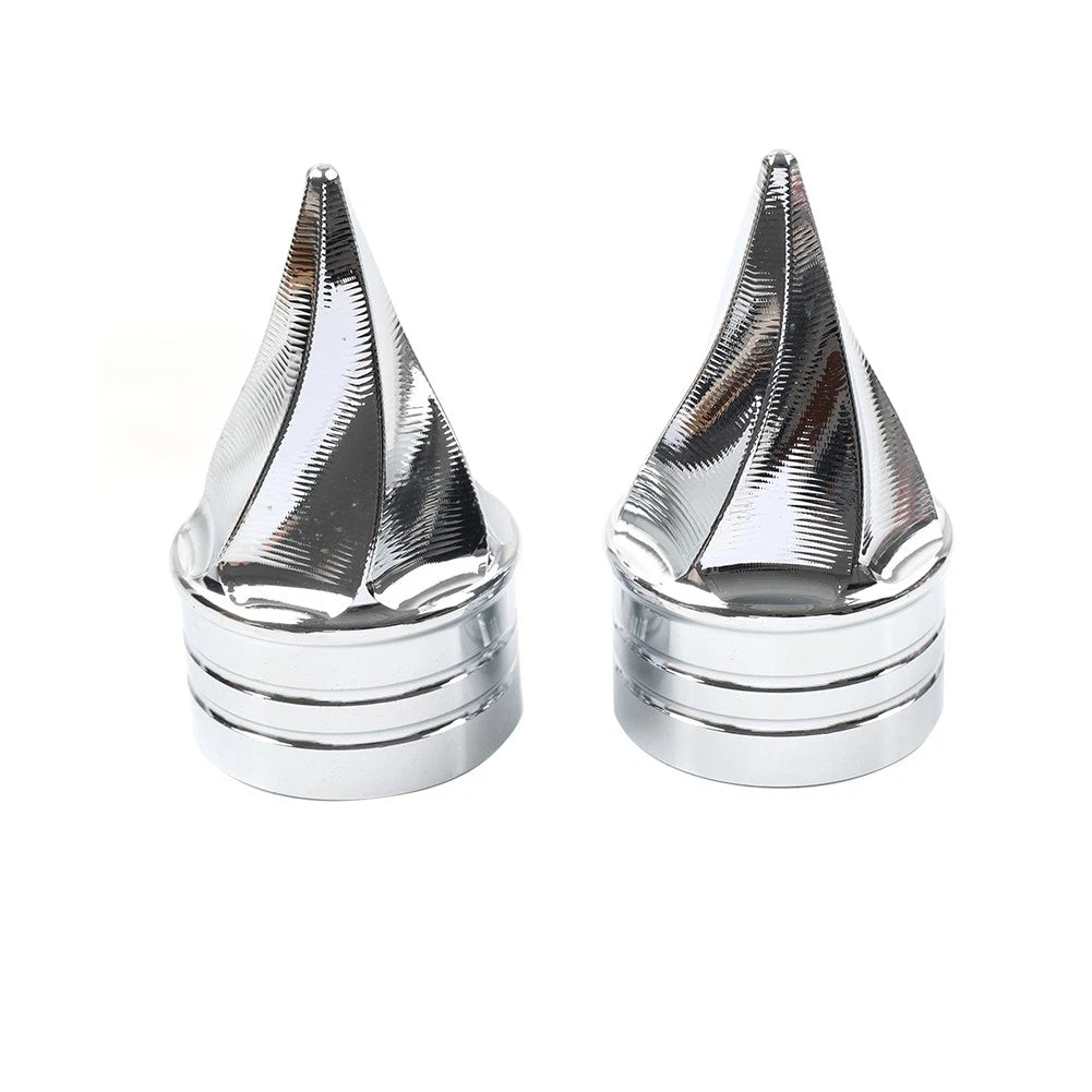 2X Front Axle Cap Nut Covers for Harley Touring Electra Road Glide Road King