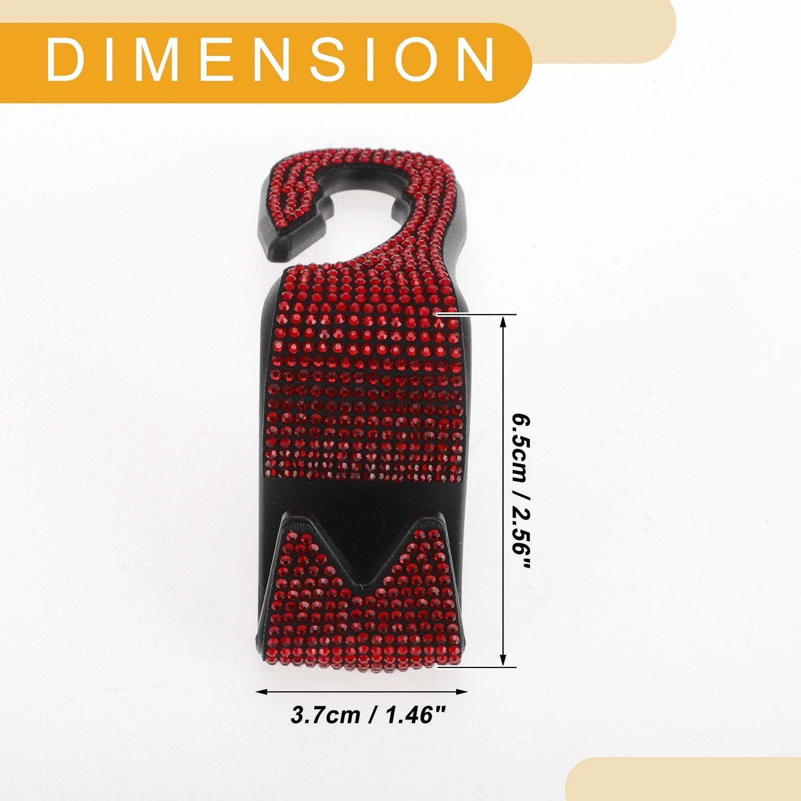 2 Pcs Universal Car Seat Headrest Hook for Hanging Purses Red