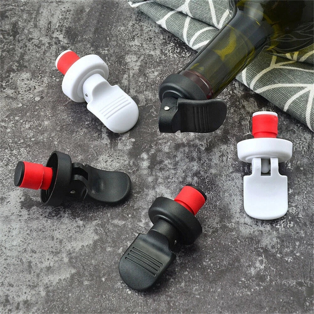 Bottle Stopper for Kitchen Oil Seal Lids (Black & White)