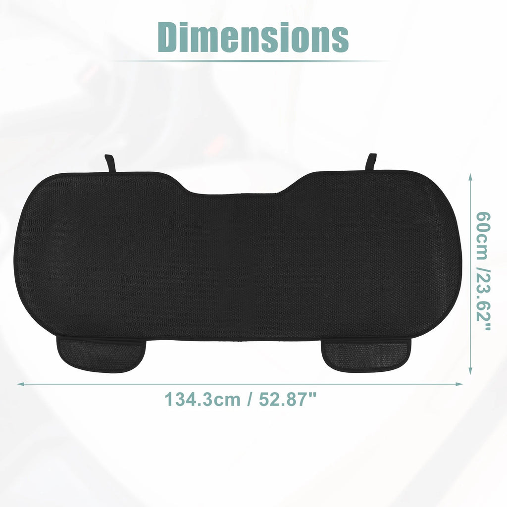 Back Seat Cushion for Universal Cars (Black PU Leather)