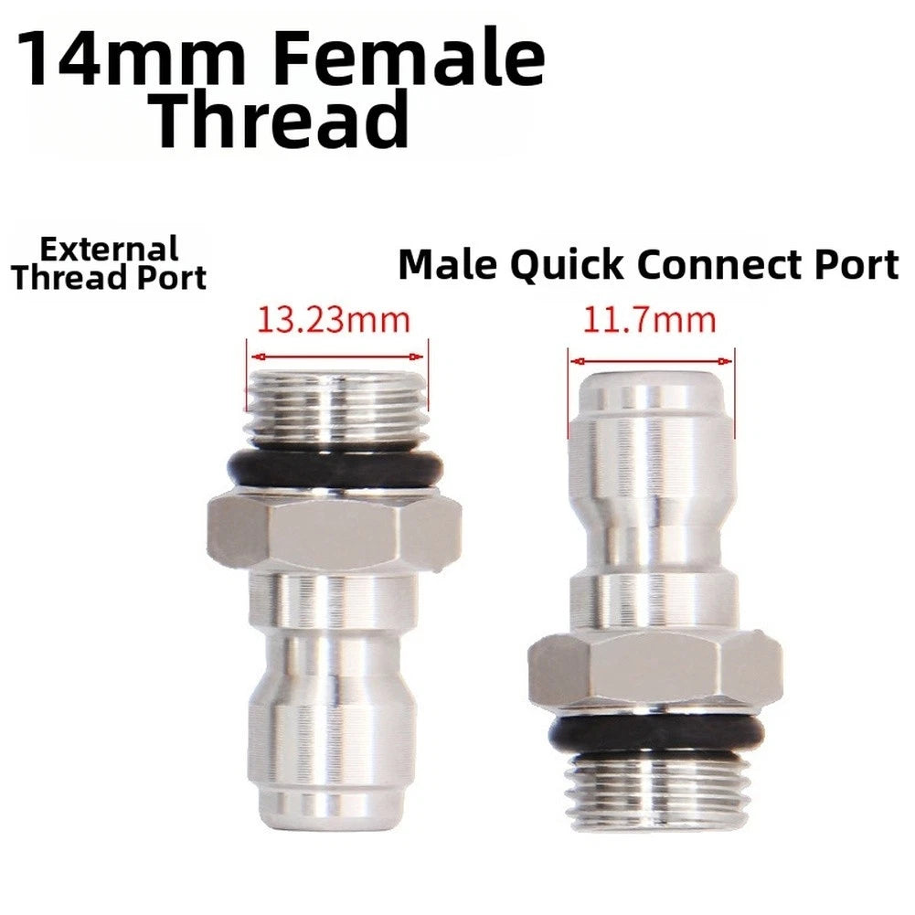 Foam Tool Adapter M14x15 Quick Connect Brass Fitting for Pressure Washer