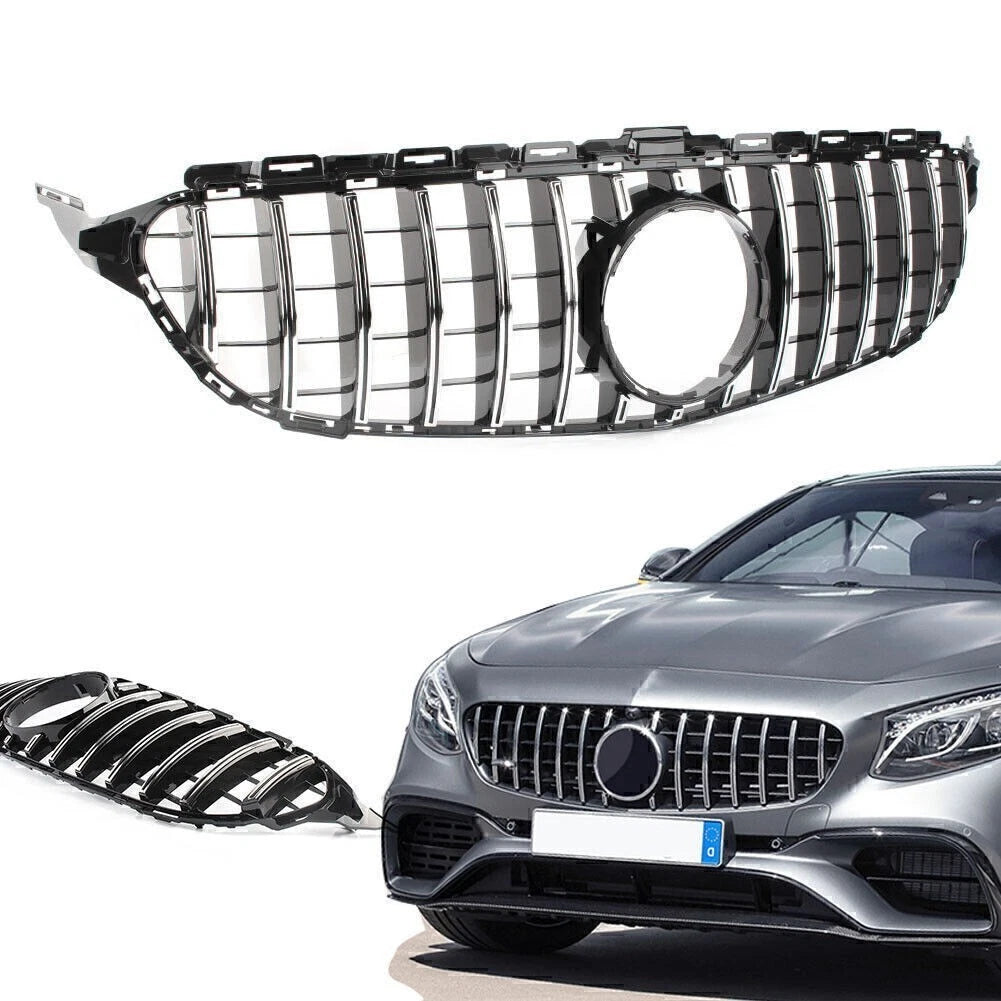 Honeycombe Style Mesh Front Bumper Grille for Benz C Class W205 (2015–2018)