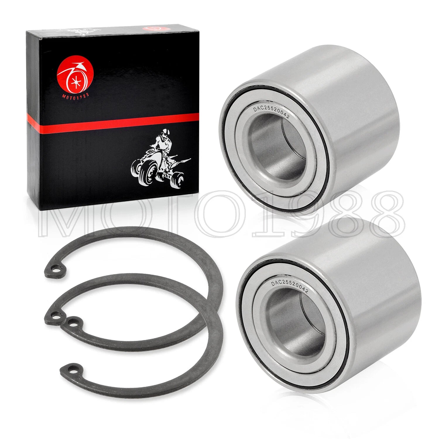 Set of 2 Rear Brake Hub Wheel Bearings for Kawasaki Brute Force 650 750 Teryx 750