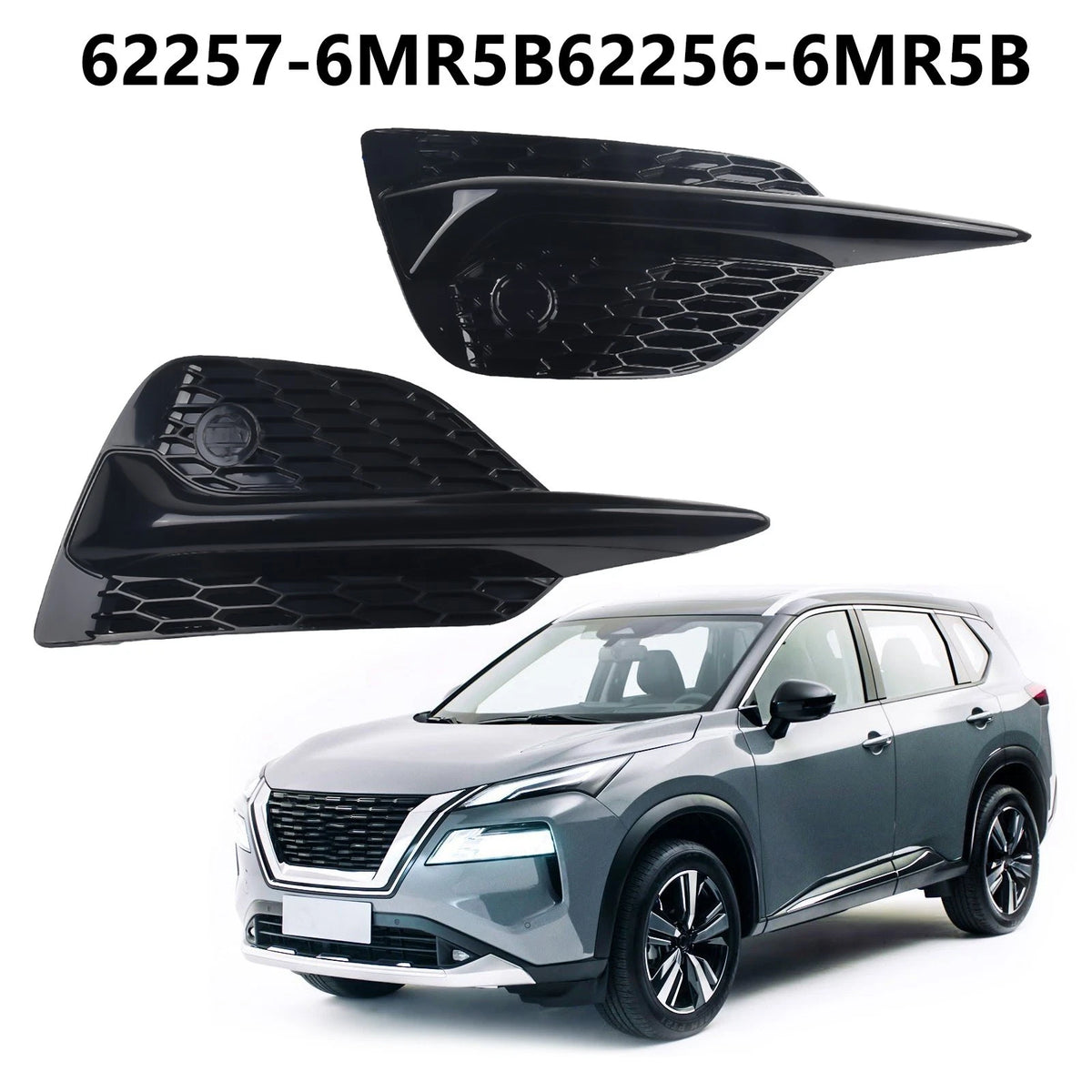 Fog Light Cover for Nissan Rogue Sport (2022) Black Easy Install