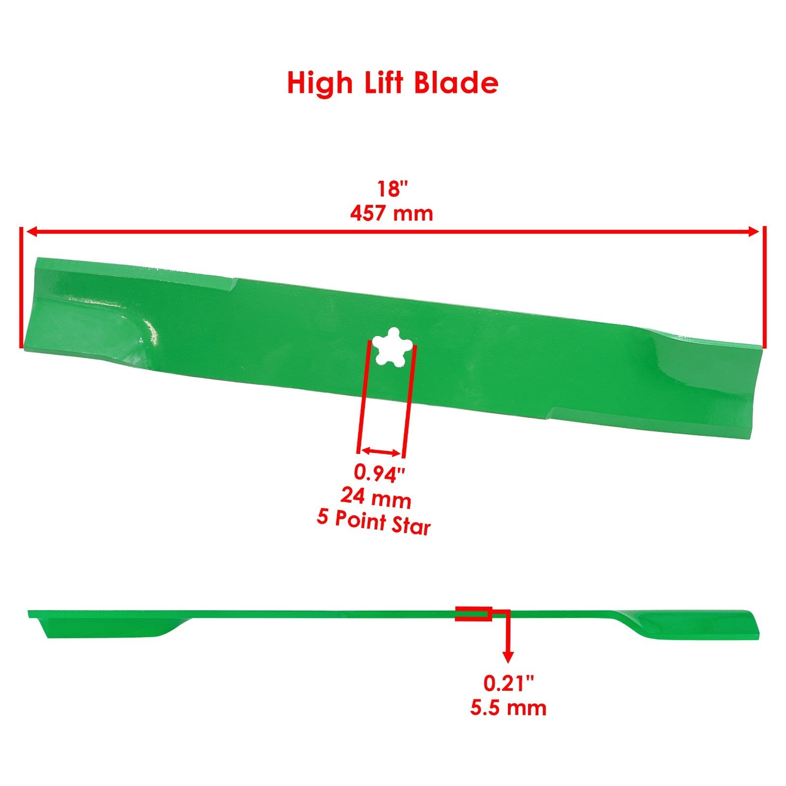 High Lift Blade 52 Inch Deck Replacement for Husqvarna EZ5221 (2016–2021)