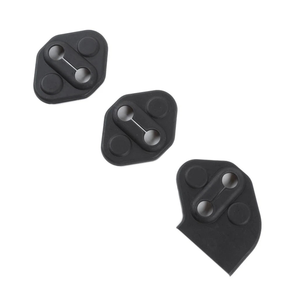 3X Black ABS Car Door Lock Covers for Enhanced Style