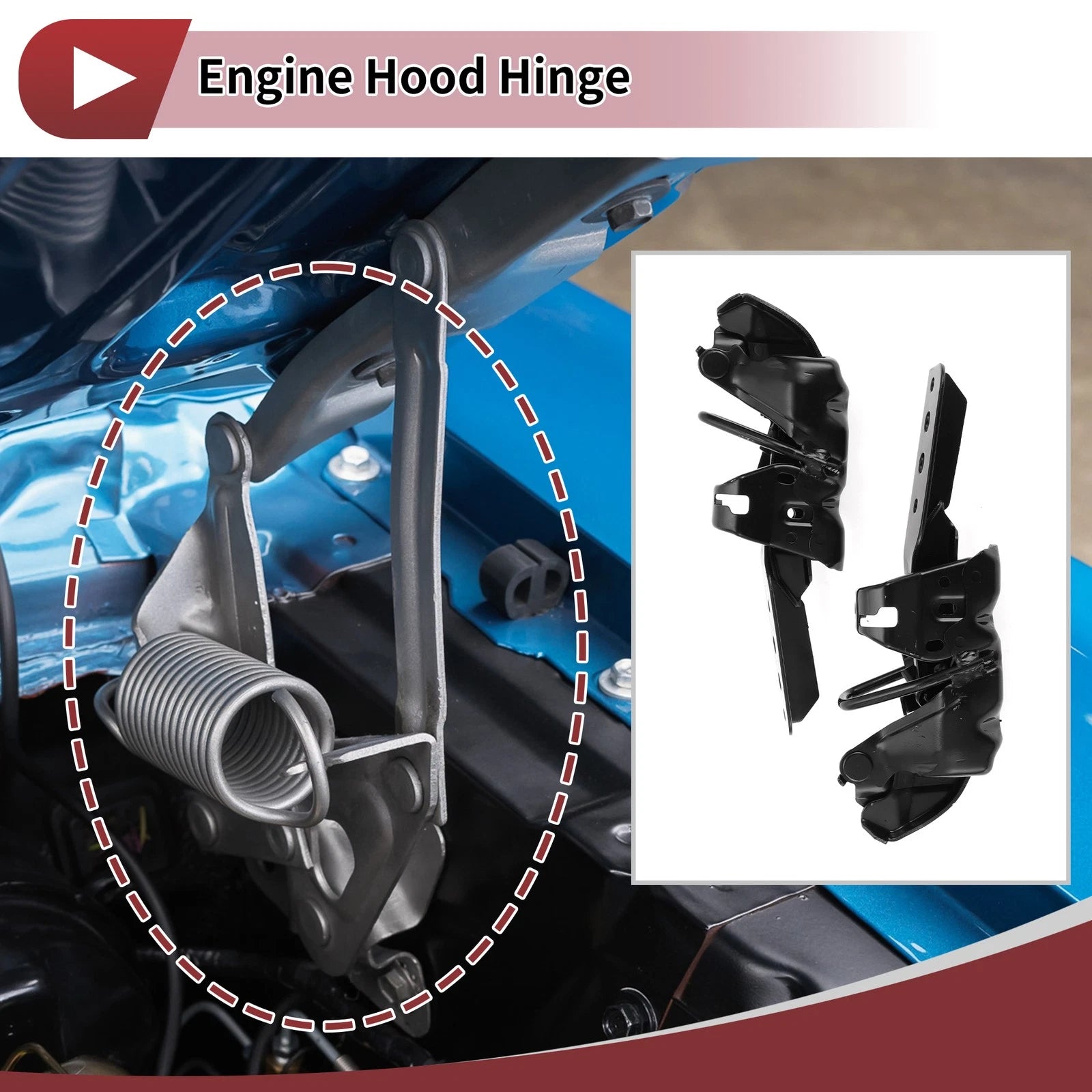 Hood Hinges Front Pair for Honda Civic 2022-2023 Bonnet Bracket