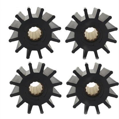 Set of 4 Water Pump Flexible Rubber Impellers for Jabsco (17938-0001)