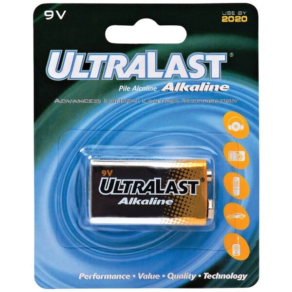 9V Alkaline Battery for Ultralast ULA9V