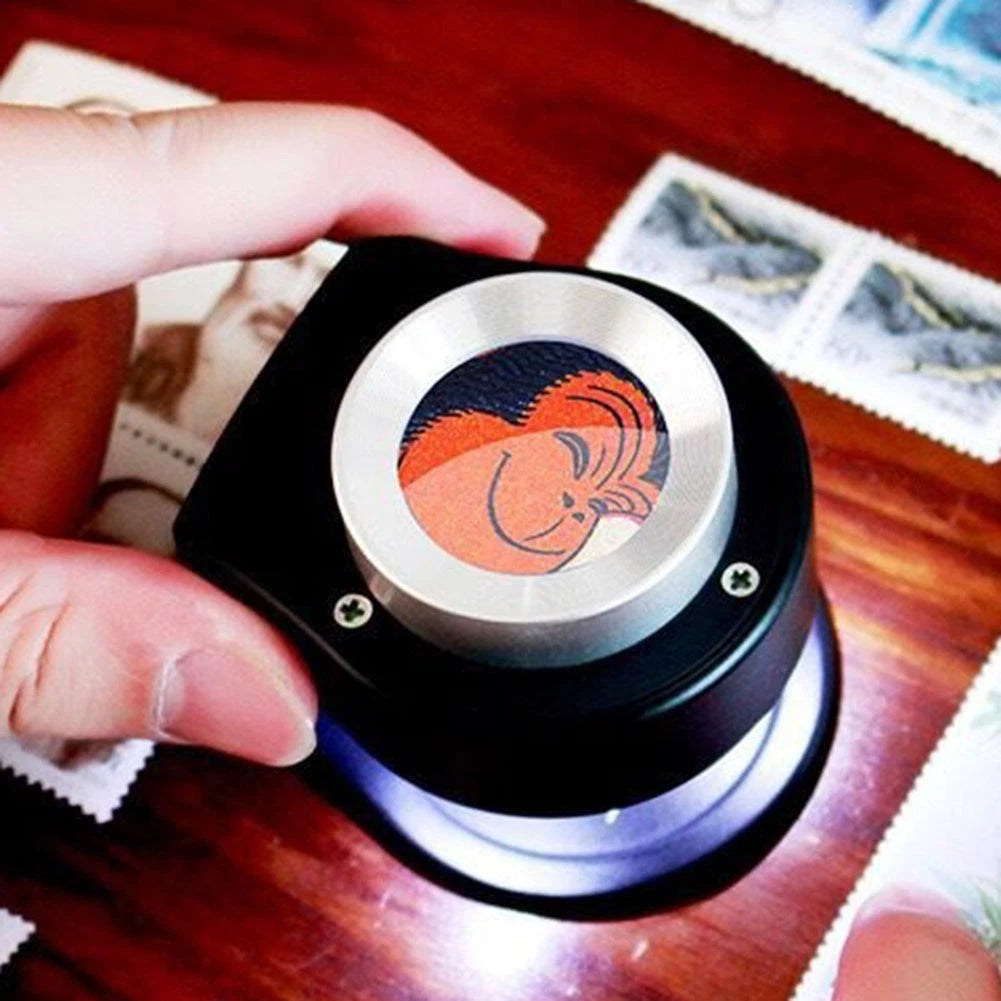 Compact Dual Optical Magnifier 30X with Portable Leather Case