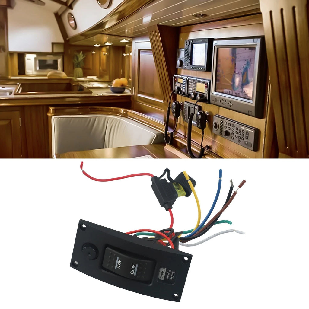 Switch Panel for Bilge (IP66, Waterproof, 20A Fuse)