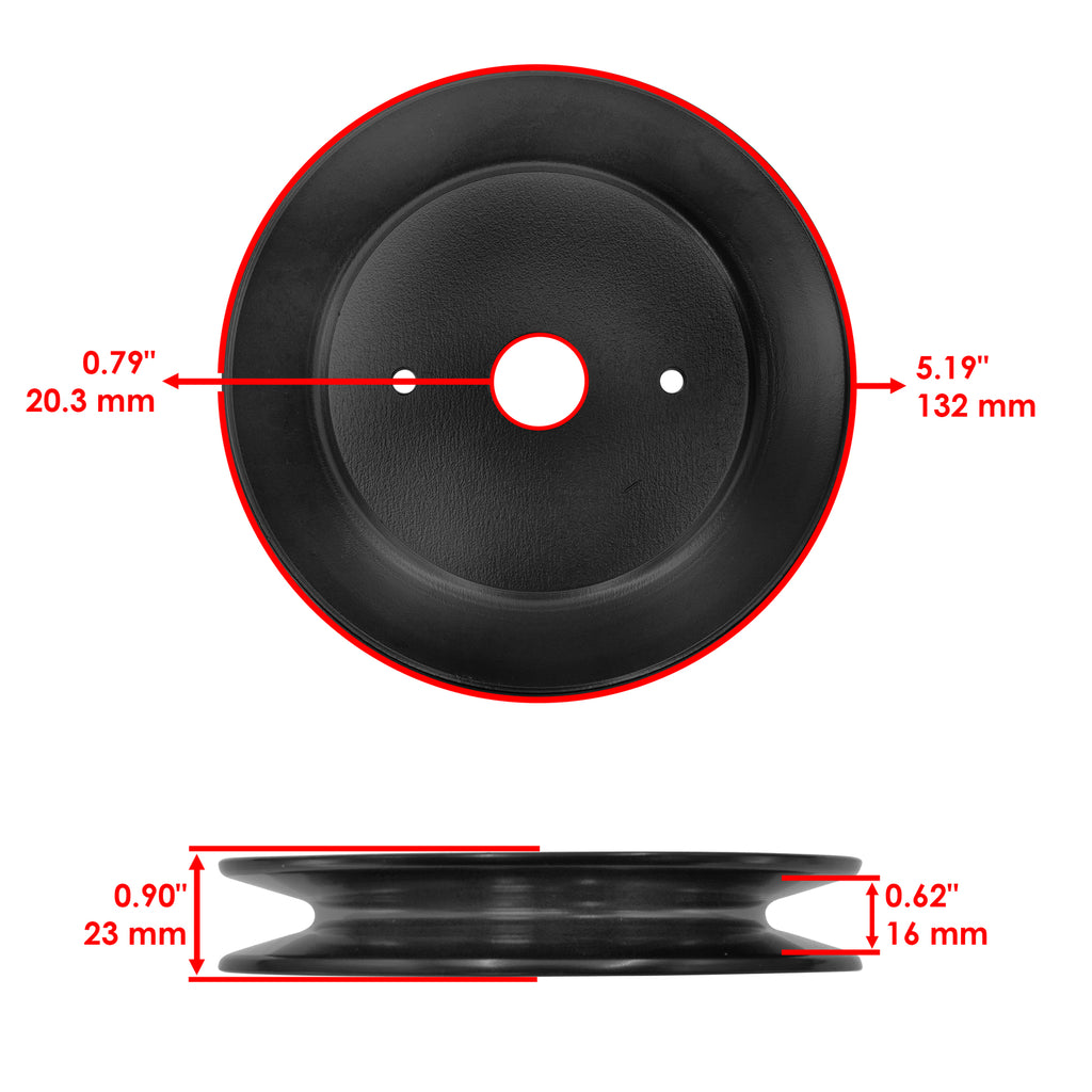 Deck Spindle with Pulley for Simplicity Champion 2652 2752 3000Z (52" Deck)