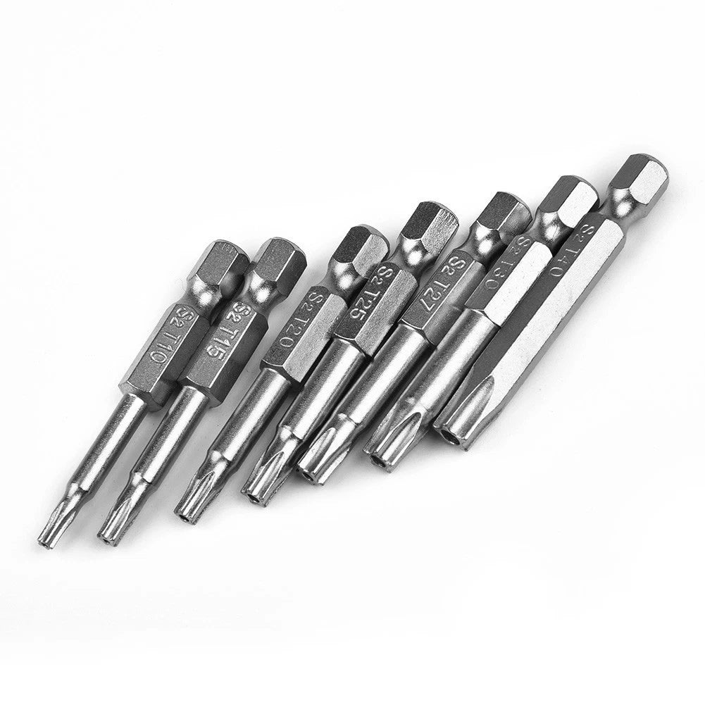 7-Pcs Screwdriver Bit Set for Magnetic 50mm Hex Shank