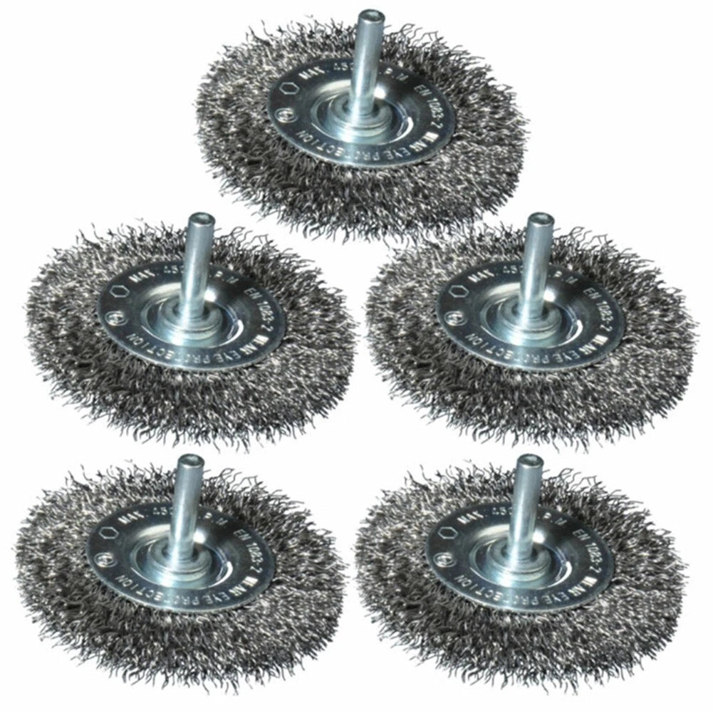 Set of 4 Stainless Steel Wire Brushes for Drilling Machines