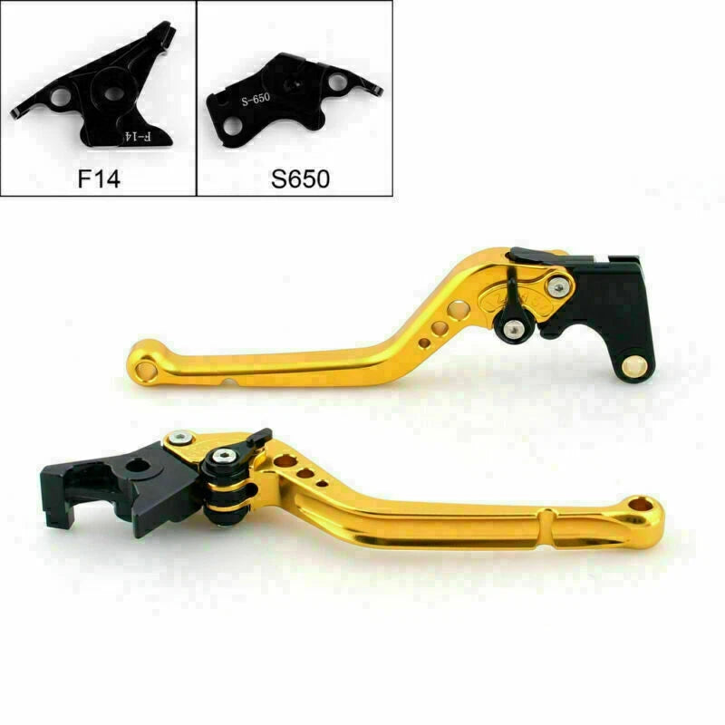 Long Brake Clutch Levers for Suzuki SV650/S BL650/V-Strom 600/750 Katana (2003–2023) Gold T9