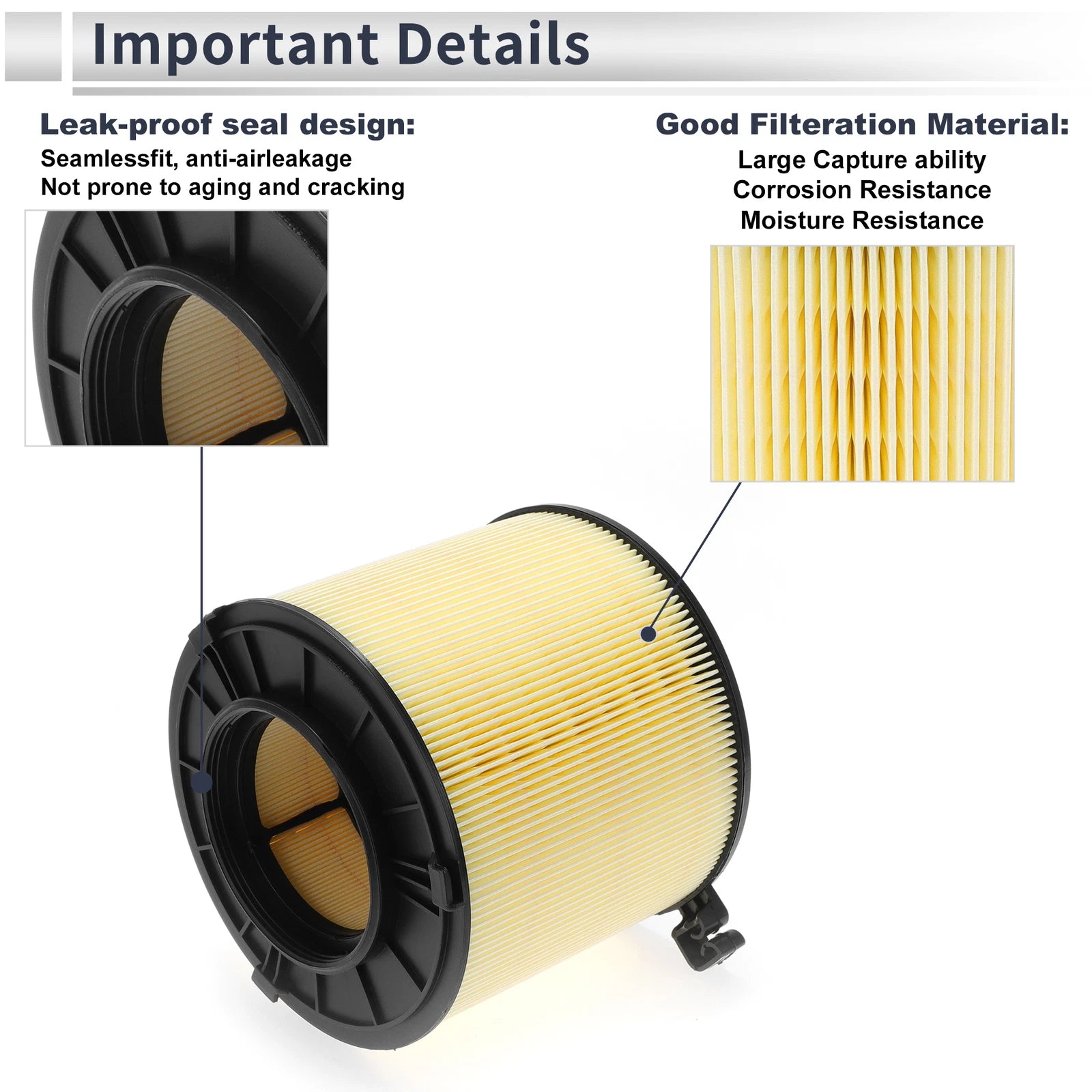 Car Engine Air Filter No. 8W0133843C for Audi A4 2.0L (2017–2020)