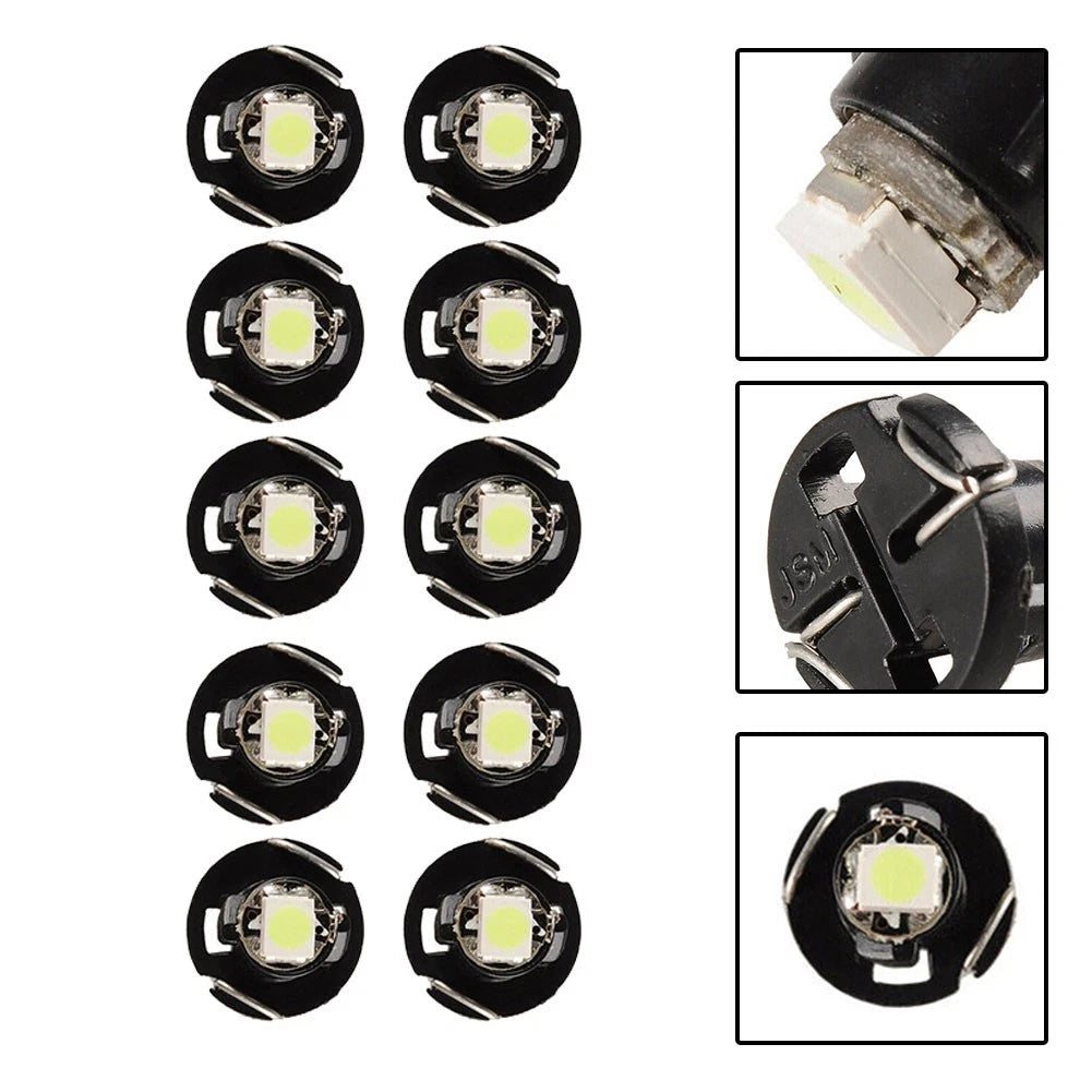 10Pcs Ice-Blue for t4.2 Neo Wedge 1-LED-Cluster Instrument Dash Climate Bulbs