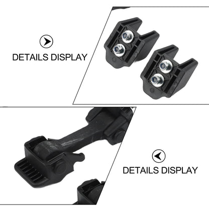 2X Hood Lock Catch Bracket for Jeep Wrangler JK (2007–2018) Black Plastic