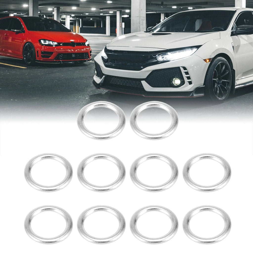 Oil Drain Plug Gasket Set 10pc for Volkswagen Audi (OEM Replacement) (—)