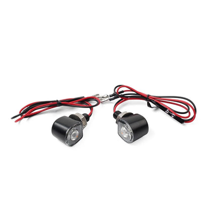 2X Mini Motorcycle Turn Signals Indicator Amber Blinker Light Universal