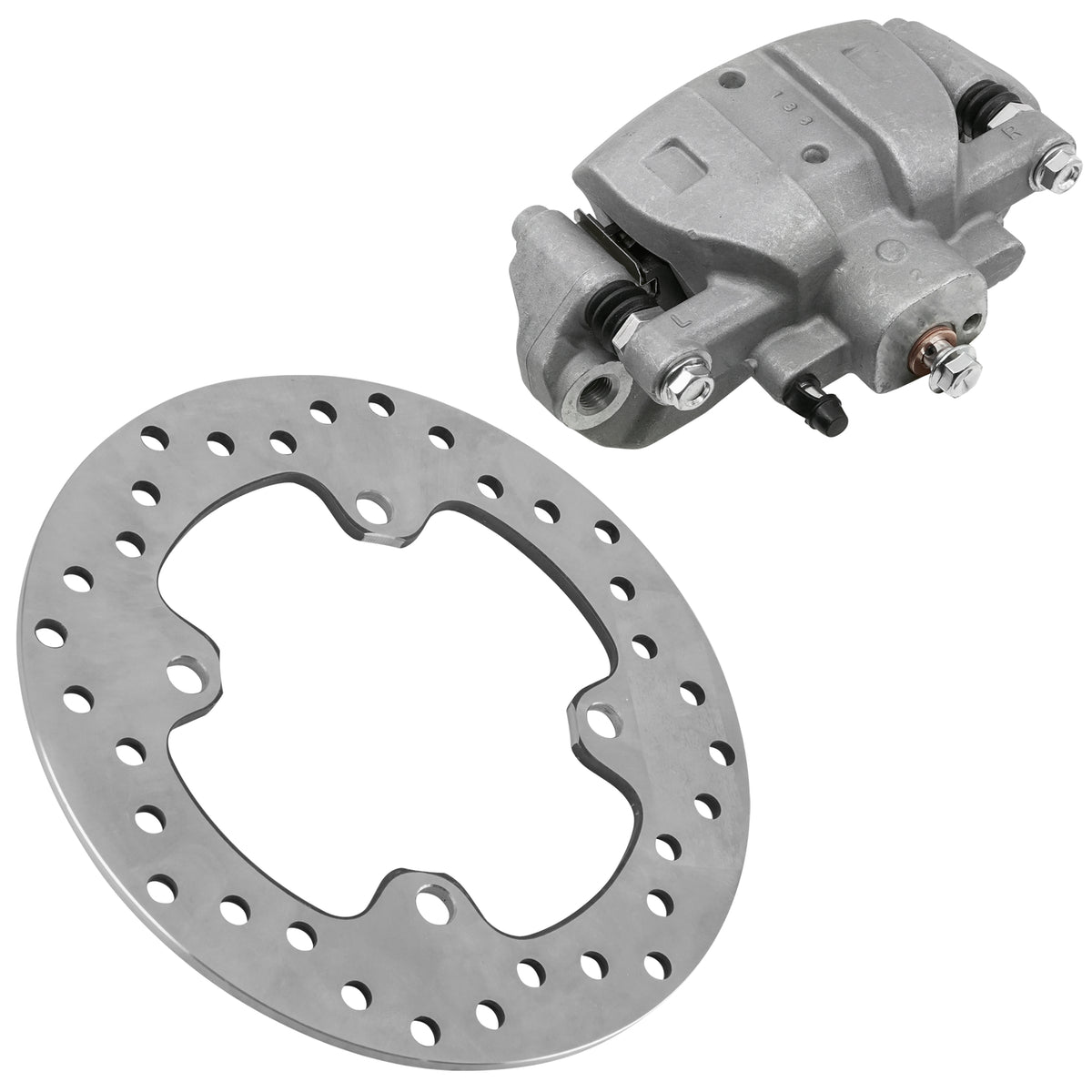 Front Right Brake Caliper and Disc Rotor Replacement for Honda Pioneer 1000 (2016–2022)