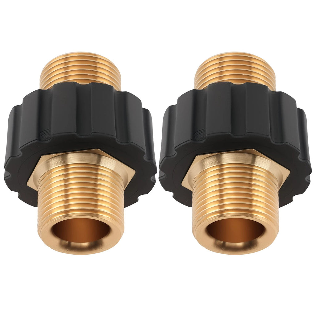 2X Brass M22 14mm Male Pressure Washer Adapter Quick Connect Fitting