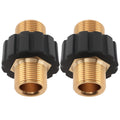 2X Brass M22 14mm Male Pressure Washer Adapter Quick Connect Fitting