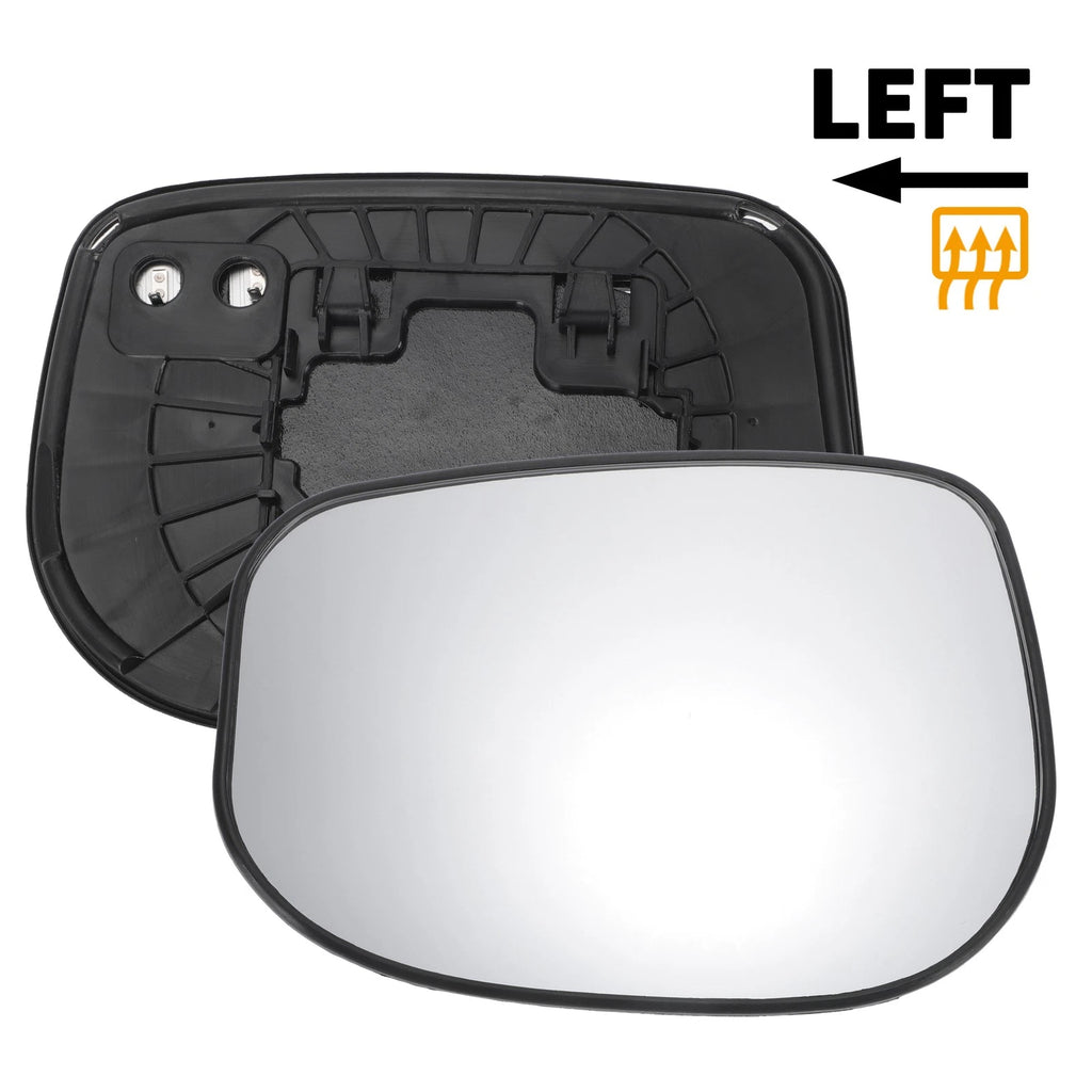 Left Heated Side Mirror Glass White for Honda Jazz (2008–2015)