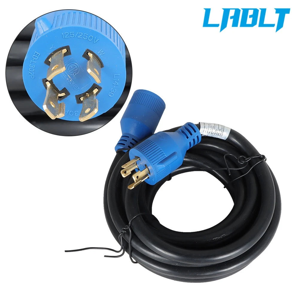 15 FT 30 Amp Locking Power Extension Cord for RV (NEMA L14-30)