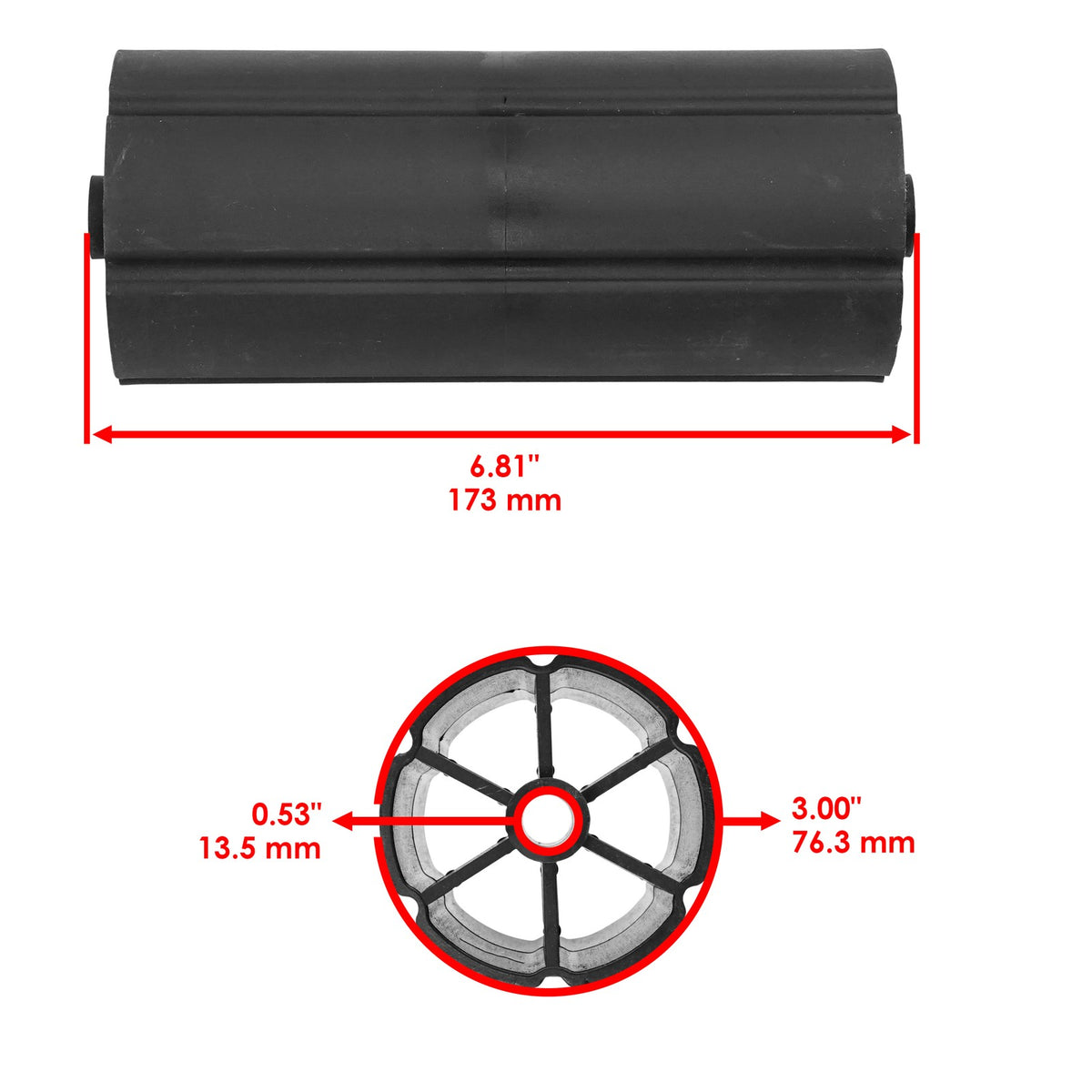Deck Roller Replacement for Husqvarna Poulan Dixon Jnsered RedMax (2000–2005)